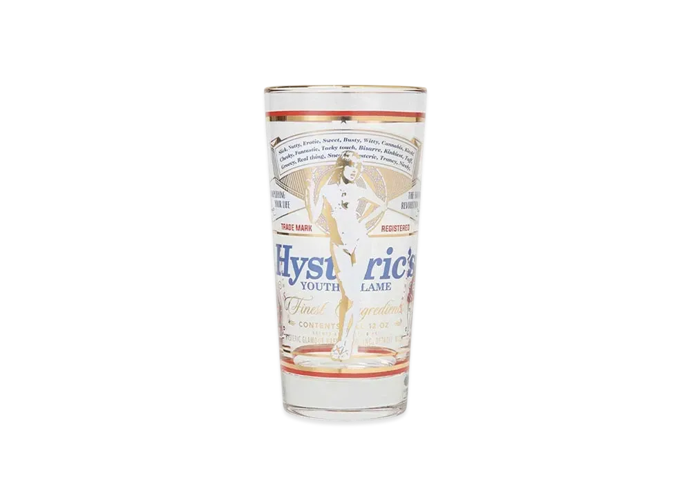 HYSTERIC GLAMOUR Hg Label Beer Glass "White"