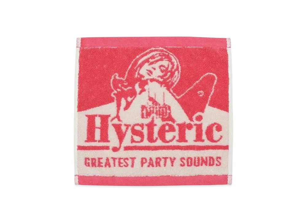 HYSTERIC GLAMOUR Guitar Girl Towel Handkerchief "Pink"