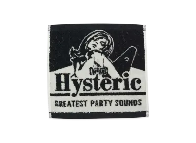 HYSTERIC GLAMOUR Guitar Girl Towel Handkerchief "Black"