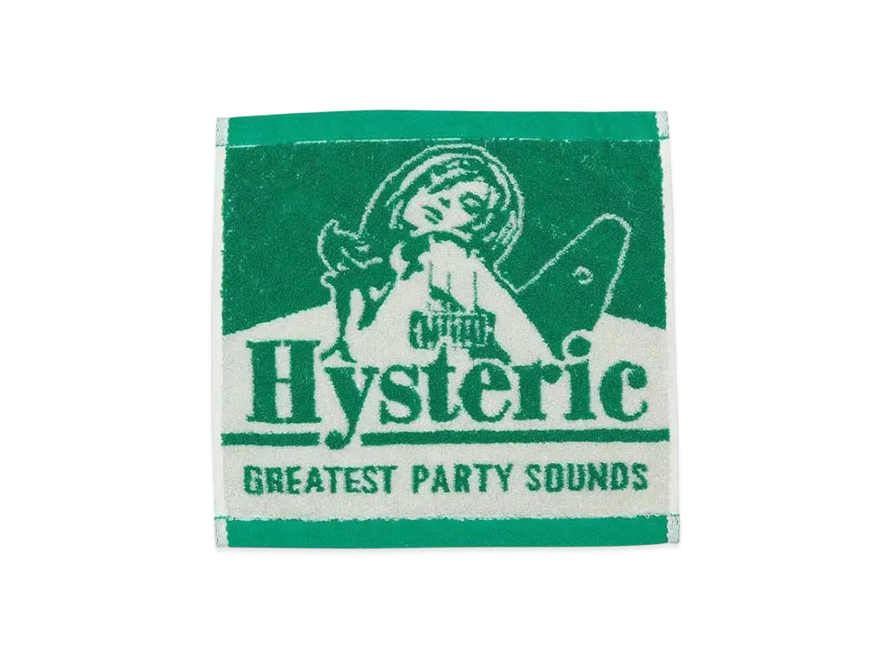 HYSTERIC GLAMOUR Guitar Girl Towel Handkerchief "Green"