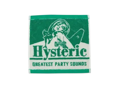 HYSTERIC GLAMOUR Guitar Girl Towel Handkerchief "Green"
