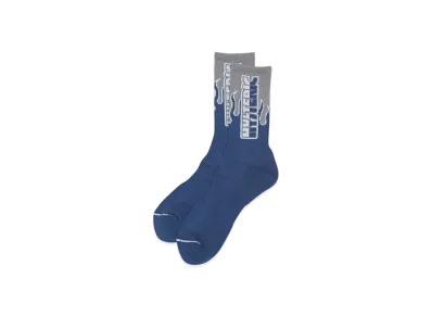 HYSTERIC GLAMOUR Hysteric Fire Sports Socks "Navy"
