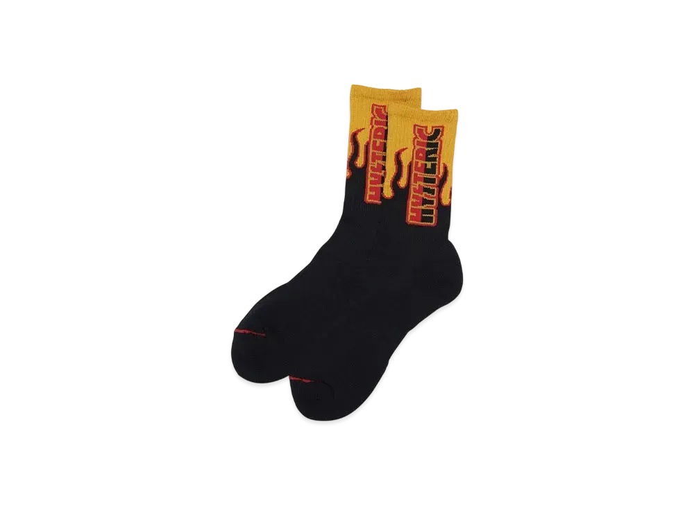 HYSTERIC GLAMOUR Hysteric Fire Sports Socks "Black"