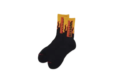 HYSTERIC GLAMOUR Hysteric Fire Sports Socks "Black"