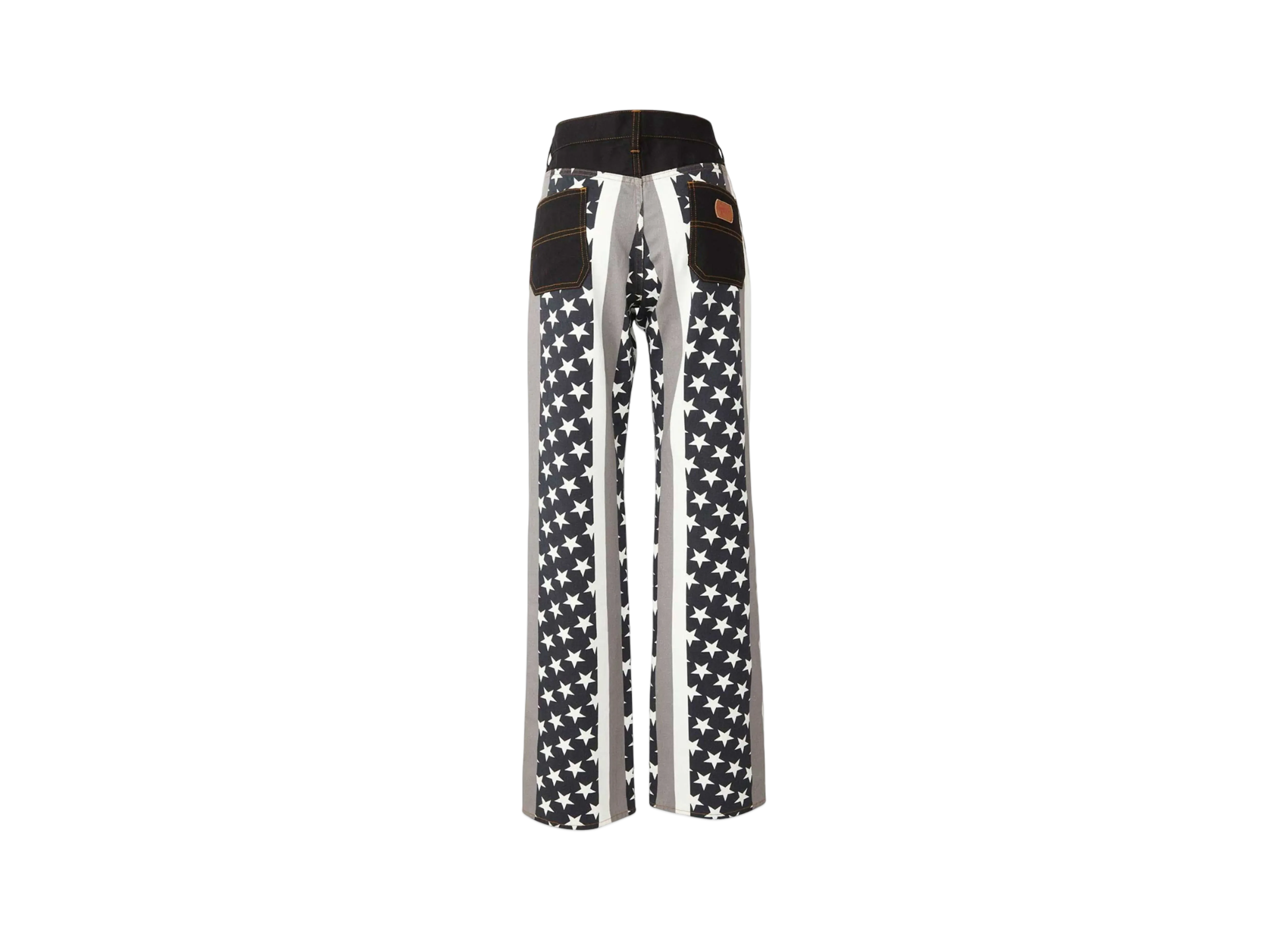 HYSTERIC GLAMOUR Star Stripe Pattern Flare Pants "Black"