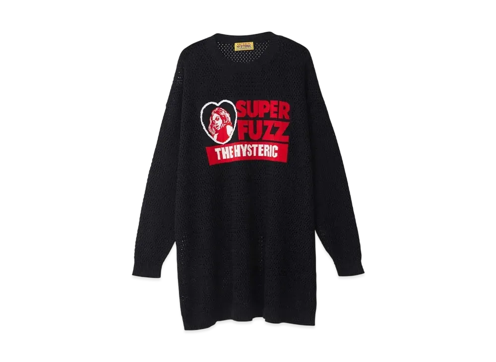 HYSTERIC GLAMOUR Super Fuzz Jacquard Mesh Dress "Black"