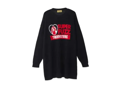 HYSTERIC GLAMOUR Super Fuzz Jacquard Mesh Dress "Black"