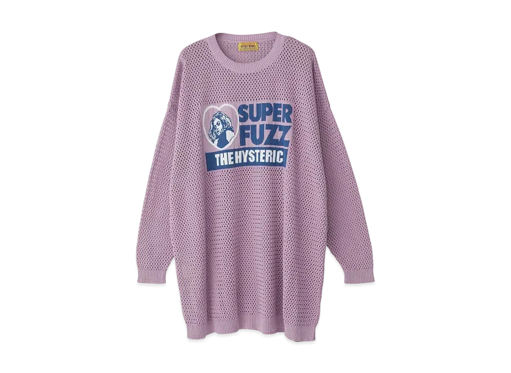 HYSTERIC GLAMOUR Super Fuzz Jacquard Mesh Dress "Purple"