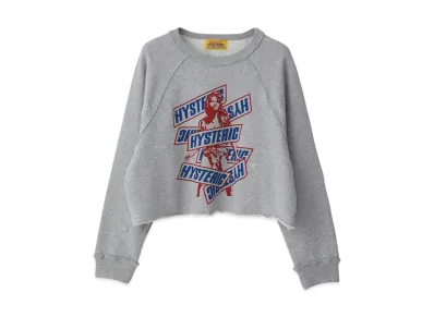 HYSTERIC GLAMOUR It's So Hysteric Short Length Sweatshirt "Top Gray"