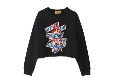 HYSTERIC GLAMOUR It's So Hysteric Short Length Sweatshirt "Black"