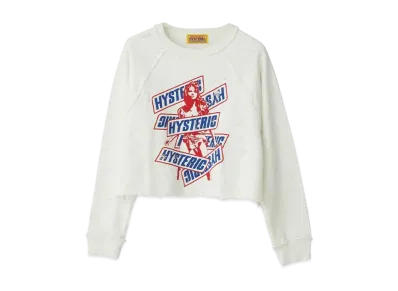 HYSTERIC GLAMOUR It's So Hysteric Short Length Sweatshirt "White"