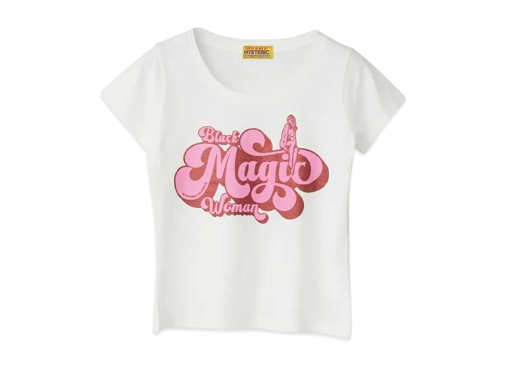 HYSTERIC GLAMOUR Black Magic Woman Chibi T-Shirt "White"