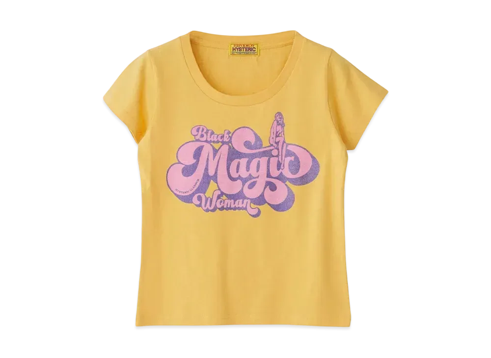 HYSTERIC GLAMOUR Black Magic Woman Chibi T-Shirt "Yellow"