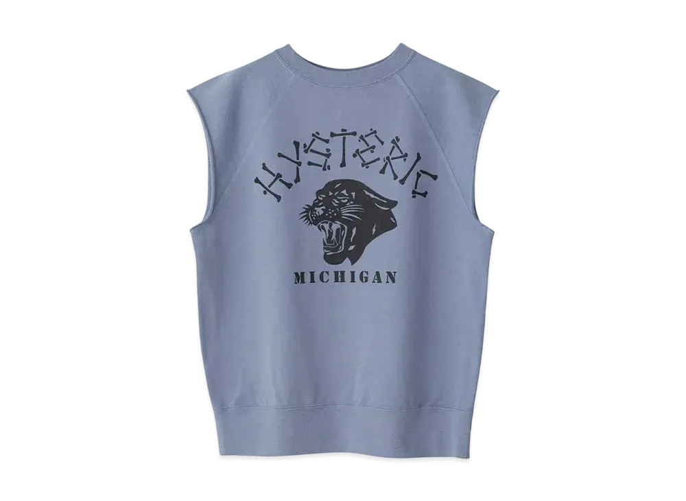 HYSTERIC GLAMOUR Detroit Tribe Vest "Blue"