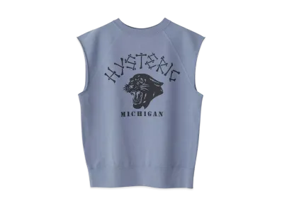 HYSTERIC GLAMOUR Detroit Tribe Vest "Blue"