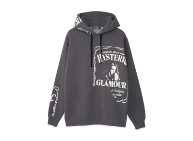 HYSTERIC GLAMOUR Hys Whisky Hoodie "Charcoal Gray"
