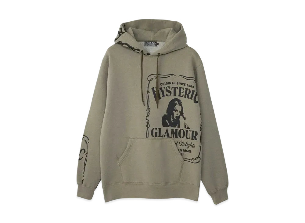 HYSTERIC GLAMOUR Hys Whisky Hoodie "Khaki"