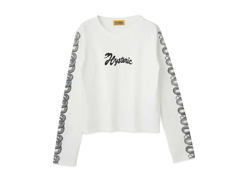 HYSTERIC GLAMOUR Snake Sleeve Short T-Shirt "White"