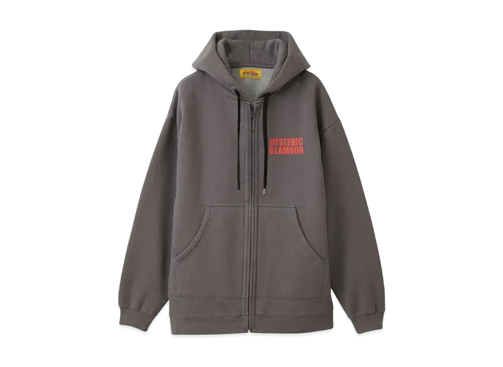 HYSTERIC GLAMOUR Light My Fire Oversized Hoodie "Charcoal Gray"