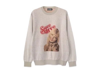 HYSTERIC GLAMOUR Rock My World Jacquard Sweater "White"