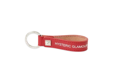 HYSTERIC GLAMOUR Woman On Skull Pt Keychain "Red"