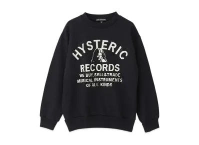 HYSTERIC GLAMOUR Kids Hysteric Records Sweatshirt "Black"