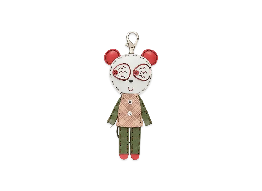 ヒステリックグラマー　レッド・アイ・パンダ　革製キーホルダー HYSTERIC GLAMOUR Ojaga Design/Red Eye Panda Key Chain 