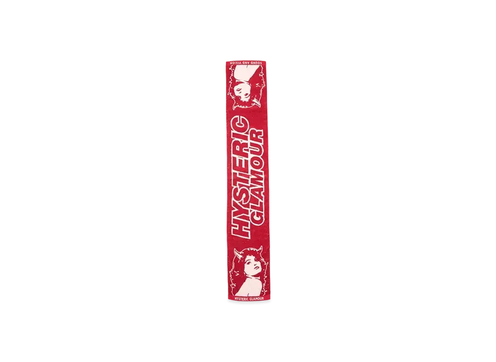 HYSTERIC GLAMOUR 2Tone Devil Woman Sports Towel "Red"
