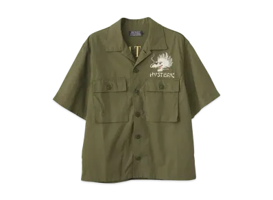 HYSTERIC GLAMOUR Hysteric Dragon Embroidery Utility Shirt "Khaki"
