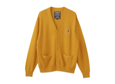 HYSTERIC GLAMOUR Vixen Girl Patch Cardigan "Yellow"