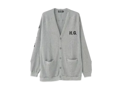 HYSTERIC GLAMOUR Hysteric Stencil Cardigan "Top Gray"