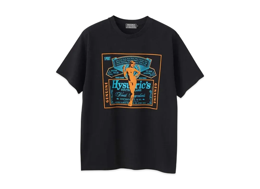 HYSTERIC GLAMOUR Hg Label T-Shirt "Black"