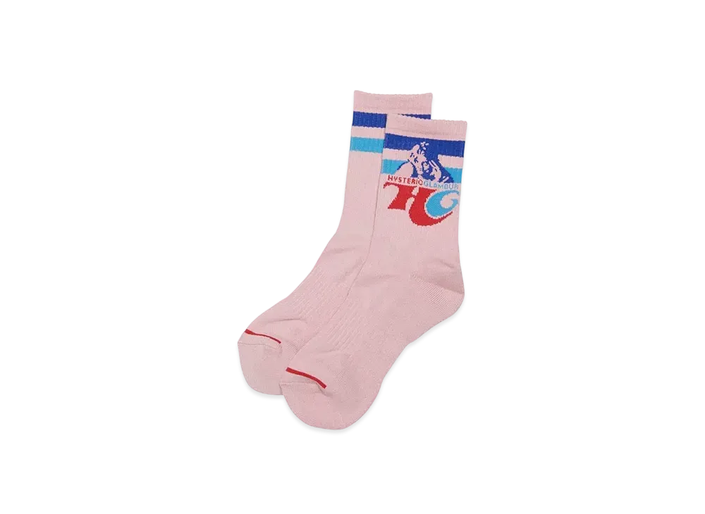 HYSTERIC GLAMOUR Hg Drink Sports Socks "Pink"