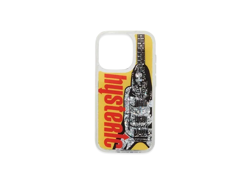 HYSTERIC GLAMOUR Guitar Girl Lame Iphone Cover "Yellow"