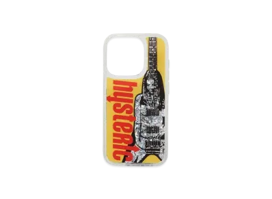 HYSTERIC GLAMOUR Guitar Girl Lame Iphone Cover "Yellow"