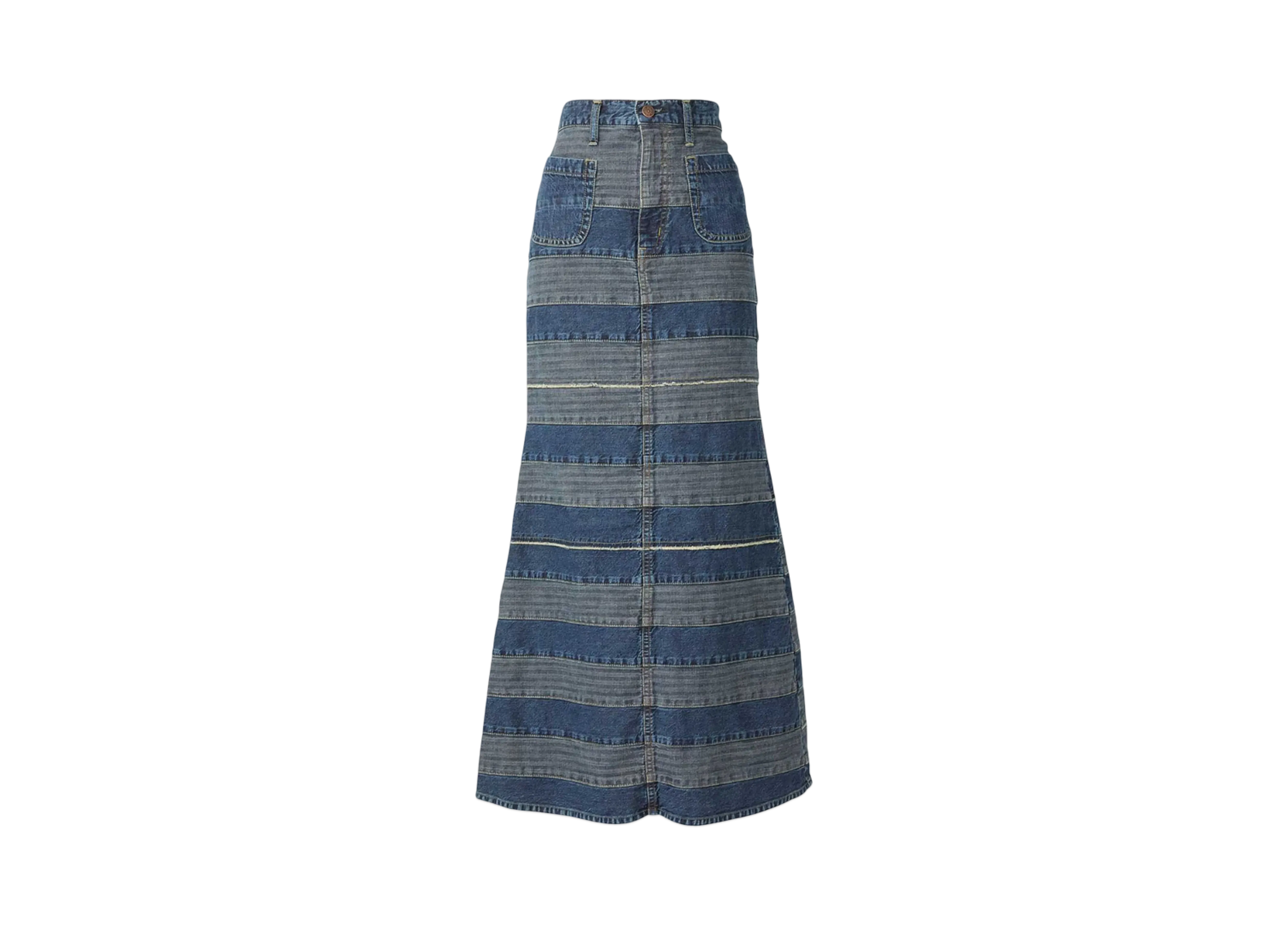 HYSTERIC GLAMOUR Scratch Mermaid Skirt "Light Indigo Blue"