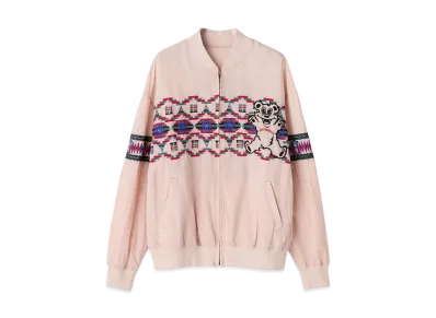 HYSTERIC GLAMOUR Fire Bear&Native Pattern Embroidery Blouson "Pink"