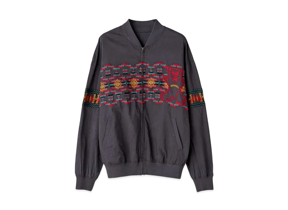 HYSTERIC GLAMOUR Fire Bear&Native Pattern Embroidery Blouson "Black"