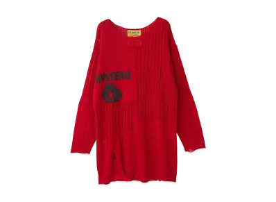 HYSTERIC GLAMOUR The Hysteric Woman Crash Sweater "Red"