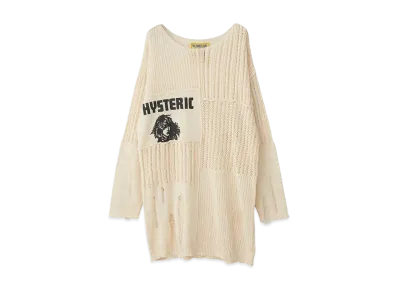 HYSTERIC GLAMOUR The Hysteric Woman Crash Sweater "Beige"
