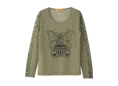 HYSTERIC GLAMOUR Lavitated Girl T-Shirt "Khaki"