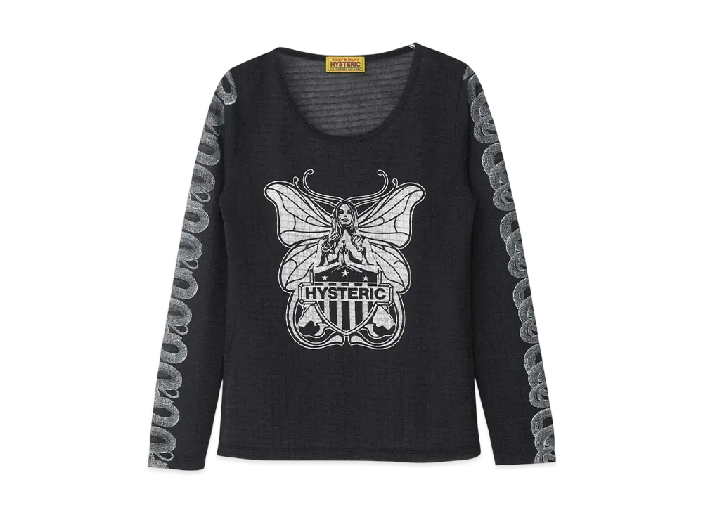 HYSTERIC GLAMOUR Lavitated Girl T-Shirt "Black"