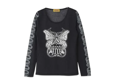 HYSTERIC GLAMOUR Lavitated Girl T-Shirt "Black"