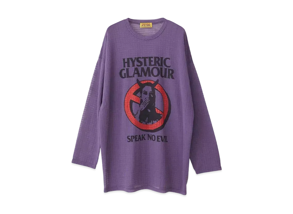 HYSTERIC GLAMOUR Warning Evil One Piece "Purple"