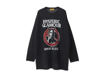 HYSTERIC GLAMOUR Warning Evil One Piece "Black"