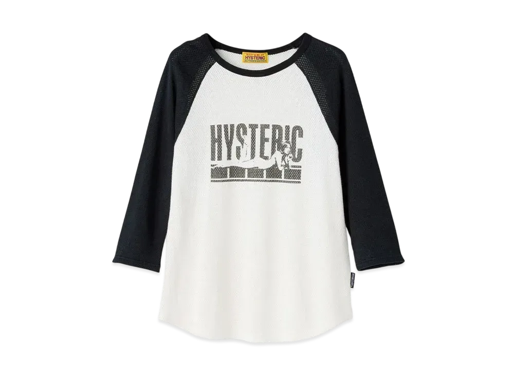 HYSTERIC GLAMOUR Hysteric Agent 3/4 Sleeve T-Shirt "White"
