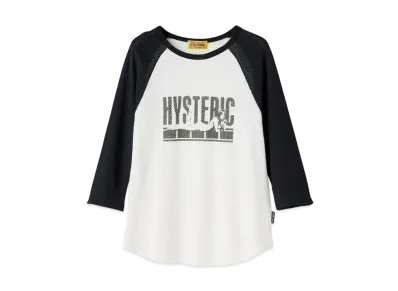 HYSTERIC GLAMOUR Hysteric Agent 3/4 Sleeve T-Shirt "White"