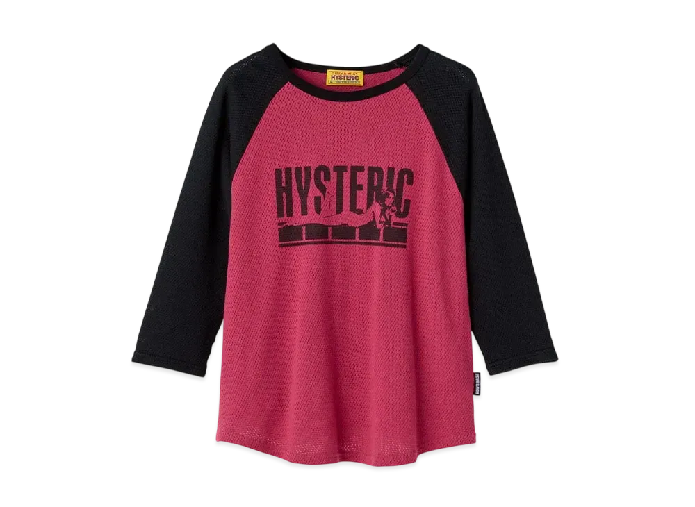 HYSTERIC GLAMOUR Hysteric Agent 3/4 Sleeve T-Shirt "Pink"