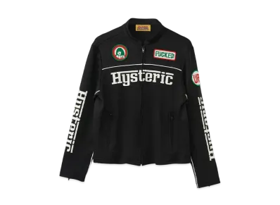 HYSTERIC GLAMOUR Circle Girl Patch Racing Jacket "Black"
