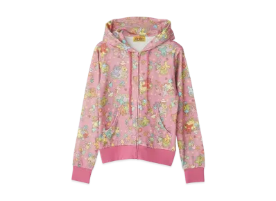 HYSTERIC GLAMOUR Fire Bear Dream Pattern Short Hoodie "Pink"